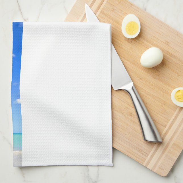 Linge De Cuisine Île tropicale en Seychelles (Quart Plié)