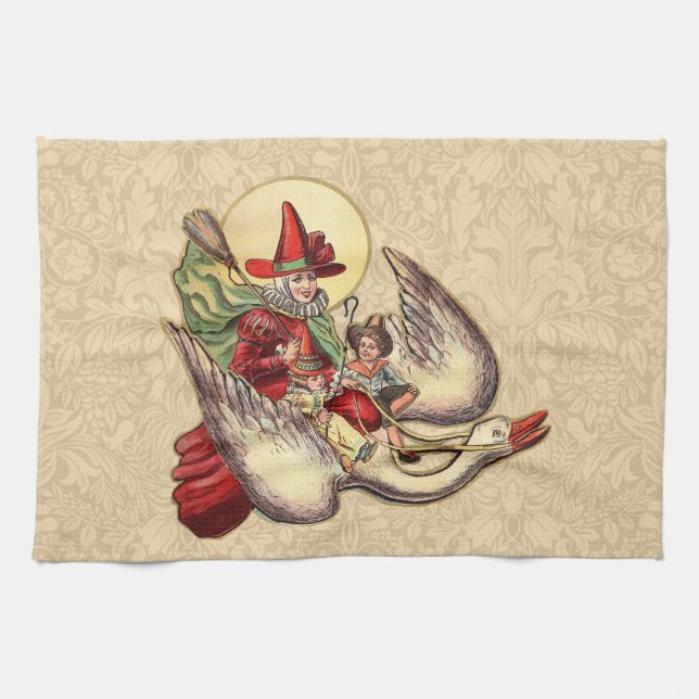 Linge De Cuisine Illustration Antique de l'Enfant de Mère l'Oye (Horizontal)