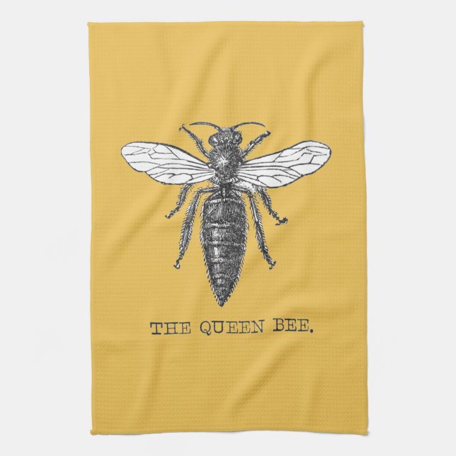 Linge De Cuisine Illustration Antique d'Insecte de Bourdon Reine Ab (Vertical)