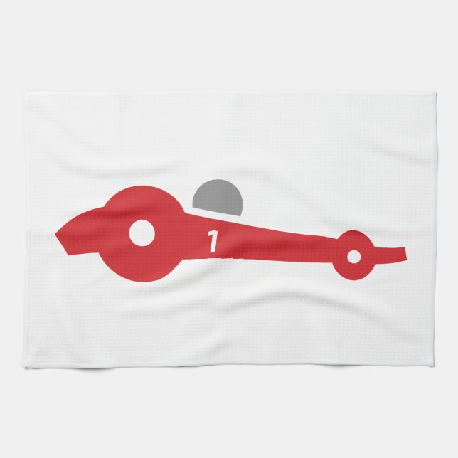 Linge De Cuisine Illustration Auto Racing imprimée sur les t-shirts (Horizontal)