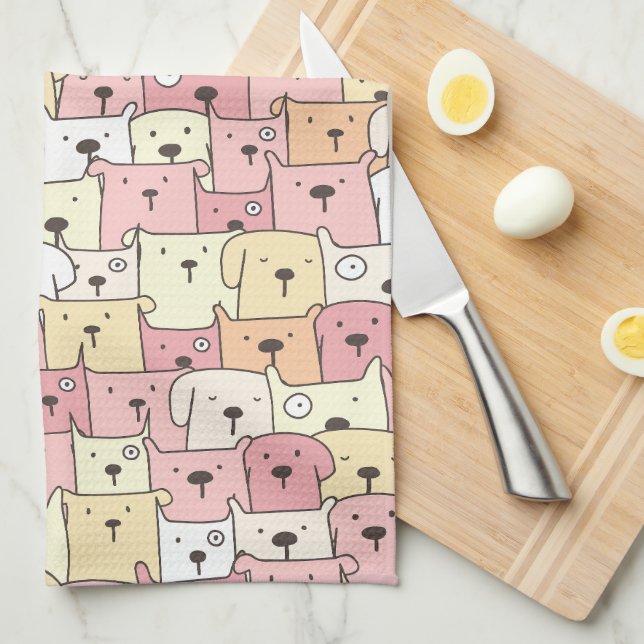 Linge De Cuisine Illustration d'animal (Quart Plié)
