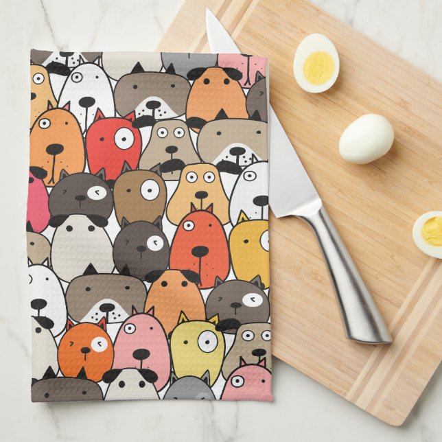 Linge De Cuisine Illustration d'animal (Quart Plié)