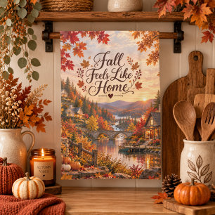 Linge De Cuisine Illustration d'automne rustique qui ressemble à la