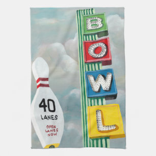 Linge De Cuisine Illustration de bowling