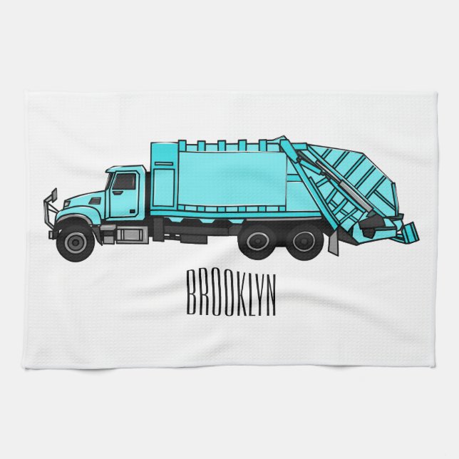 Linge De Cuisine Illustration de camion à ordures (Horizontal)