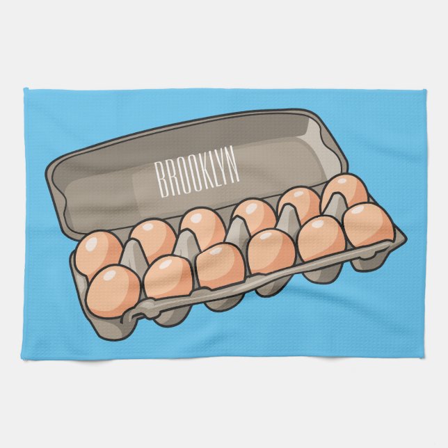 Linge De Cuisine Illustration de carton d'oeufs (Horizontal)