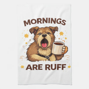 Linge De Cuisine Illustration de chien confortable
