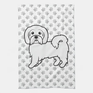 Linge De Cuisine Illustration de chien de dessin animé mignon Coton