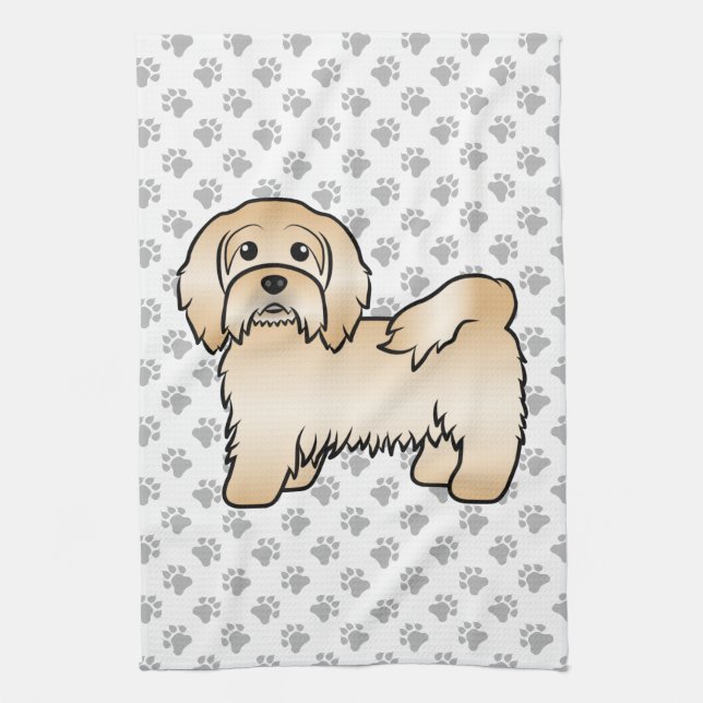 Linge De Cuisine Illustration de chien de dessin animé mignon Havan (Vertical)