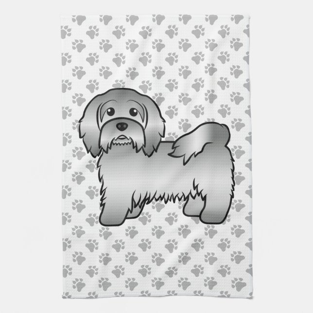 Linge De Cuisine Illustration de chien de dessin animé mignon Havan (Vertical)