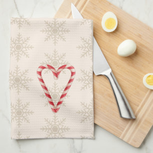 Linge De Cuisine Illustration de cœur de canne à sucre avec motif d
