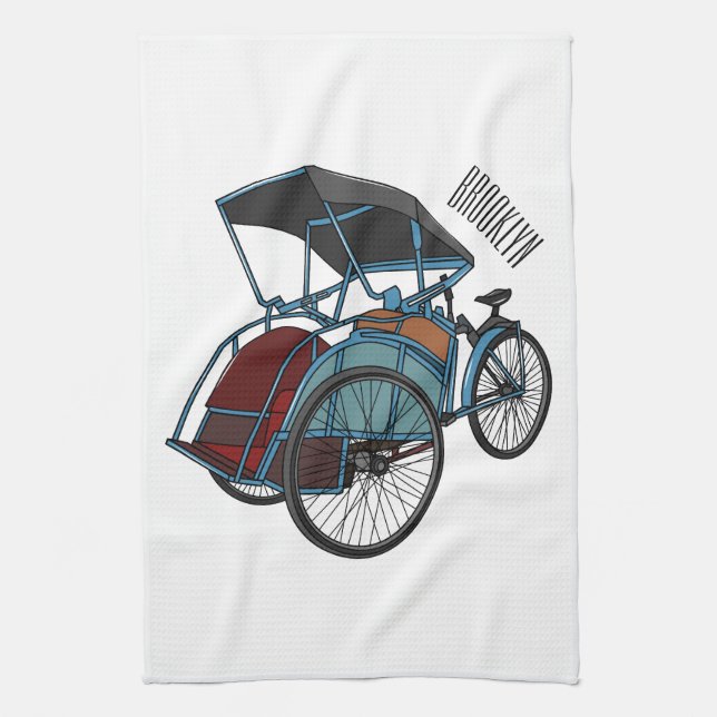Linge De Cuisine Illustration de cyclo-pousse (Vertical)