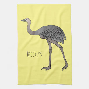 Linge De Cuisine Illustration de dessin animé d'oiseau de nandou d'