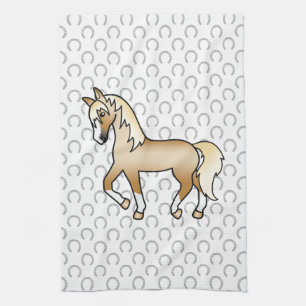 Linge De Cuisine Illustration de dessin animé mignon de cheval trot