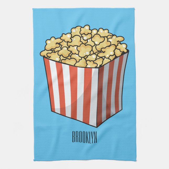 Linge De Cuisine Illustration de dessin animé Popcorn (Vertical)