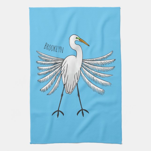 Linge De Cuisine Illustration de dessin d'oiseau de grand feu (Vertical)