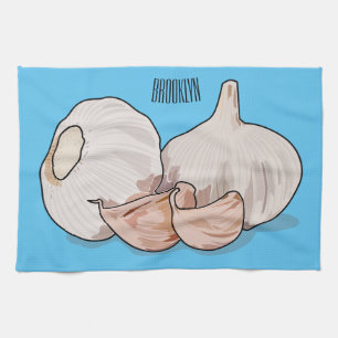 Linge De Cuisine Illustration de dessin sur l'ail