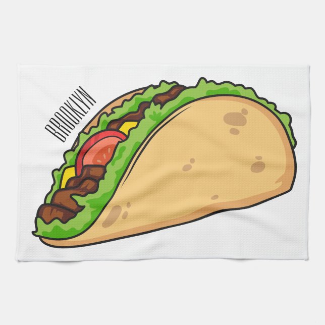 Linge De Cuisine Illustration de dessin sur Taco (Horizontal)