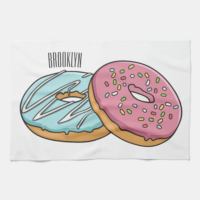 Linge De Cuisine Illustration de Donut (Horizontal)