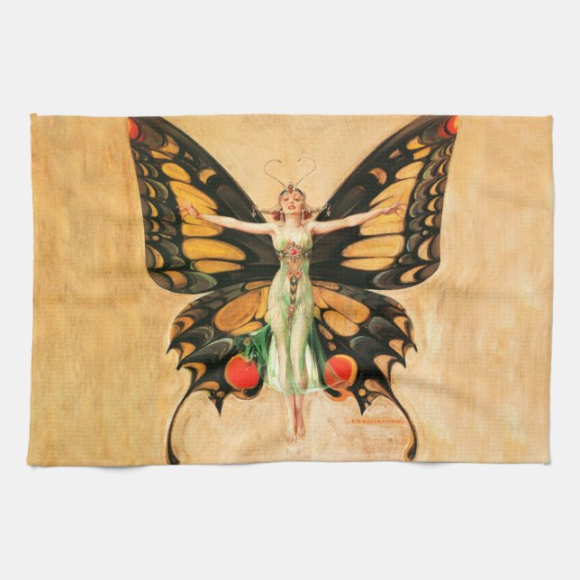 Linge De Cuisine Illustration de femme de Leyendecker papillon Flap (Horizontal)