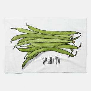 Linge De Cuisine Illustration de haricots verts