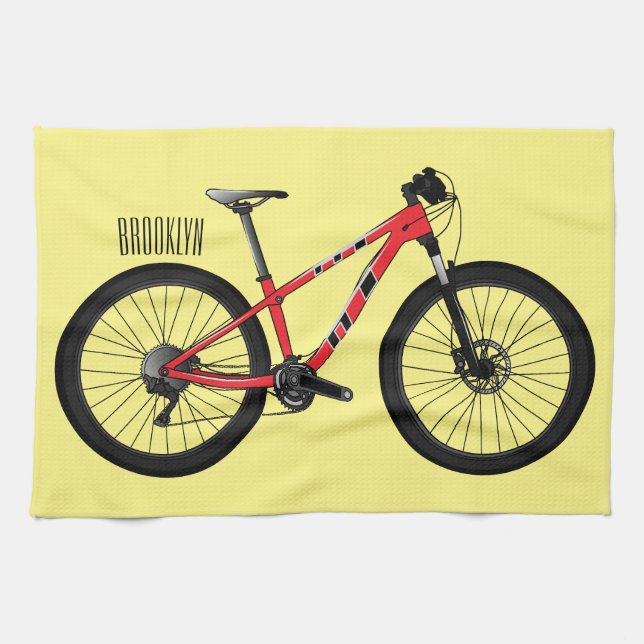 Linge De Cuisine Illustration de la bande dessinée de vélo (Horizontal)