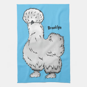 Linge De Cuisine Illustration de la caricature du poulet Silkie