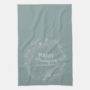 Linge De Cuisine Illustration de la couronne de maïs Thanksgiving A