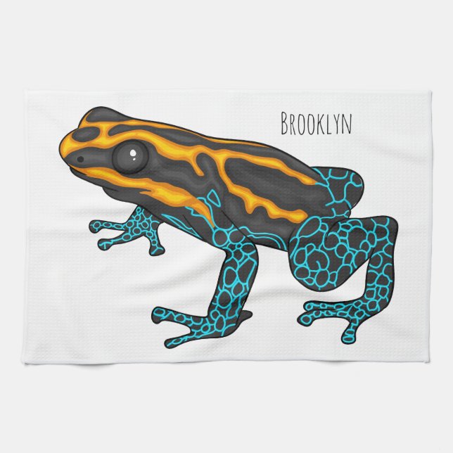 Linge De Cuisine Illustration de la grenouille à fléchettes de pois (Horizontal)