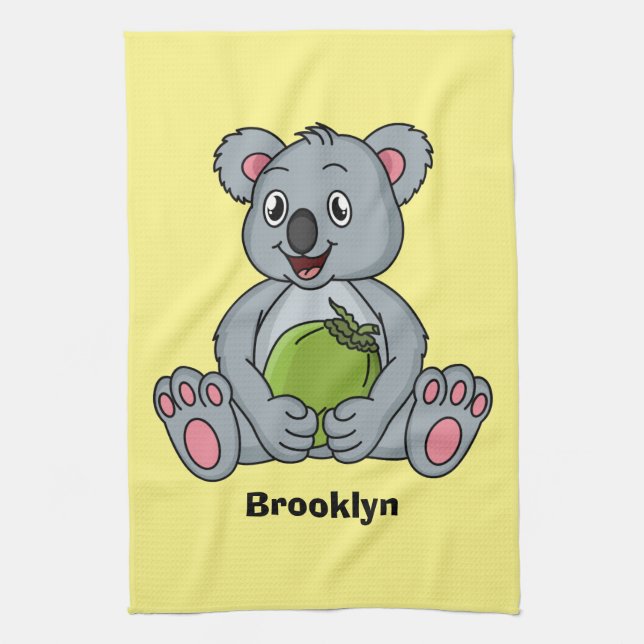 Linge De Cuisine Illustration de la koala de Cute et de la noix de  (Vertical)