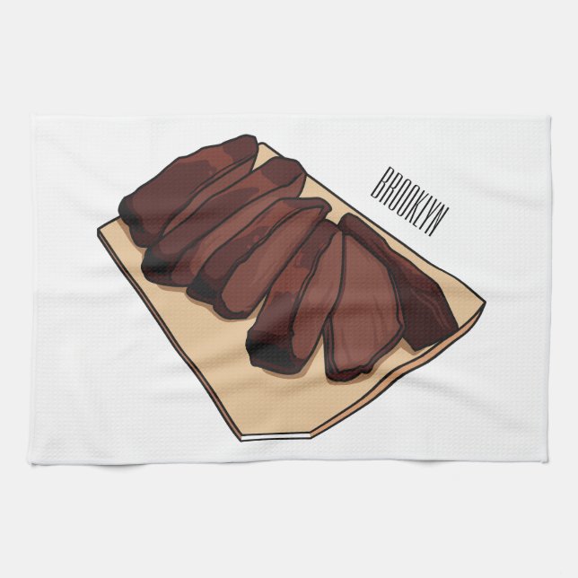 Linge De Cuisine Illustration de la poitrine de boeuf (Horizontal)
