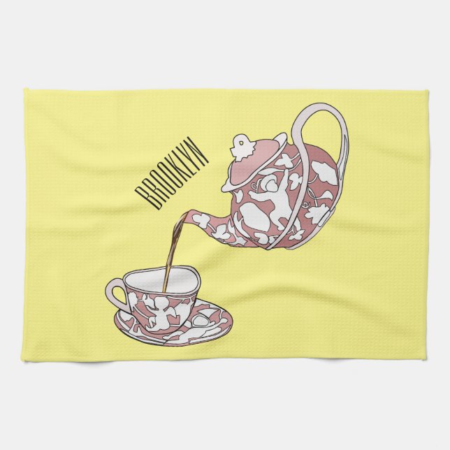 Linge De Cuisine Illustration de la série Teacup (Horizontal)
