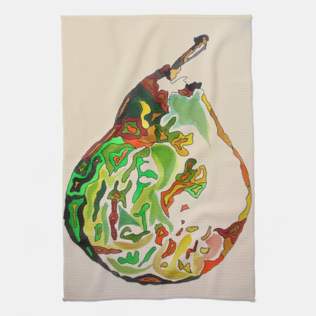 Linge De Cuisine Illustration de l'aquarelle des fruits poires (Vertical)