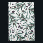 Linge De Cuisine Illustration de l'aquarelle noir rustique<br><div class="desc">Belle illustration d'olive rustique aquarelle</div>