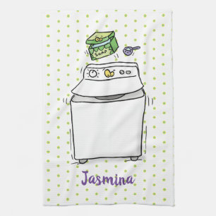 Linge De Cuisine Illustration de lave-linge mignonne