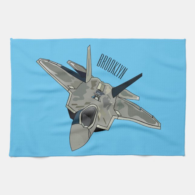 Linge De Cuisine Illustration de l'avion de chasse (Horizontal)