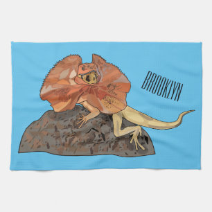 Linge De Cuisine Illustration de lézard à col frisé