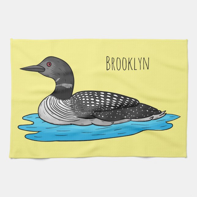 Linge De Cuisine Illustration de Loon bird (Horizontal)