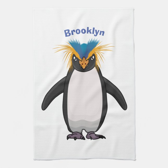 Linge De Cuisine Illustration de mignon macaroni pingouin (Vertical)