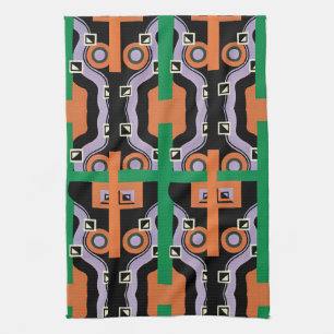 Linge De Cuisine Illustration de motif Art Déco vintage jazz pochoi