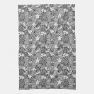 Linge De Cuisine illustration de motif de griffonnages