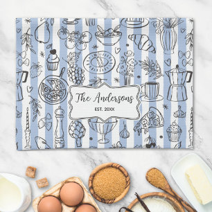 Linge De Cuisine Illustration de nourriture italienne fantaisiste à