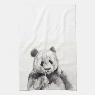 Linge De Cuisine Illustration de Panda blanc et noir