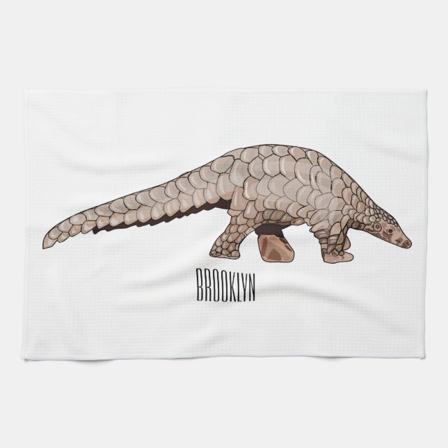 Linge De Cuisine Illustration de Pangolin (Horizontal)