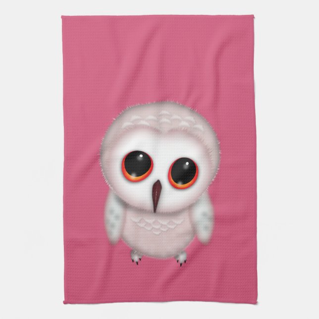 Linge De Cuisine Illustration de petite chouette mignonne (Vertical)