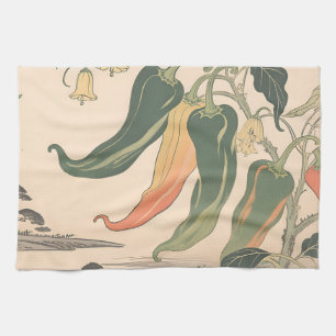 Linge De Cuisine Illustration de poivre chili vintage