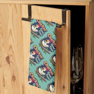 Linge De Cuisine Illustration de poulet amusant pour le bon temps d