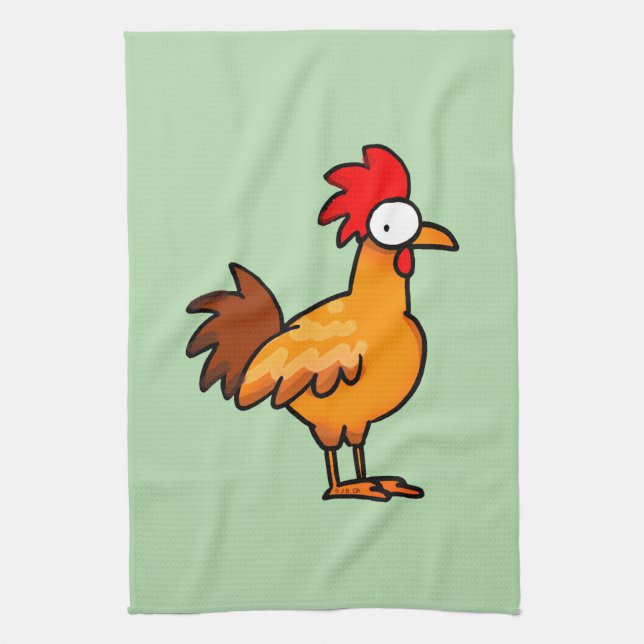 Linge De Cuisine Illustration de poulet de dessin animé drôle (Vertical)