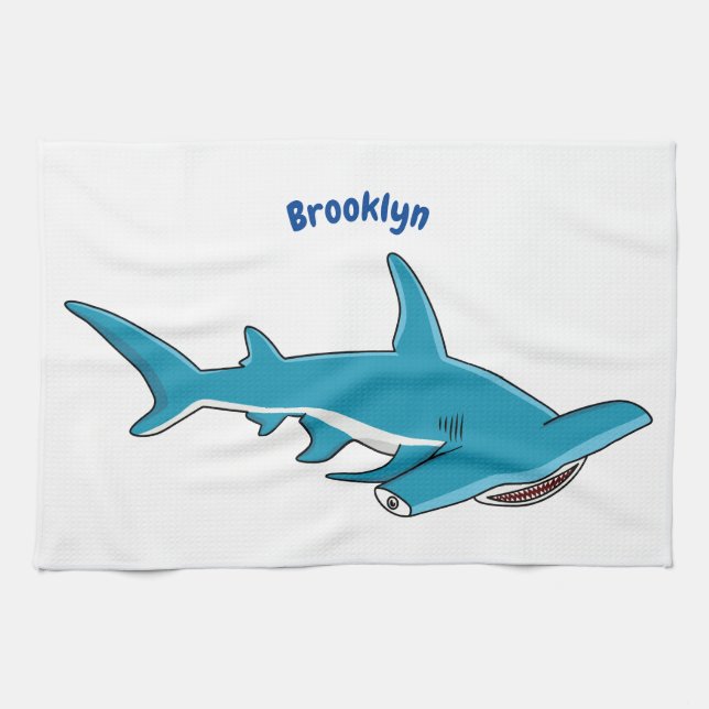Linge De Cuisine Illustration de requin marteau (Horizontal)