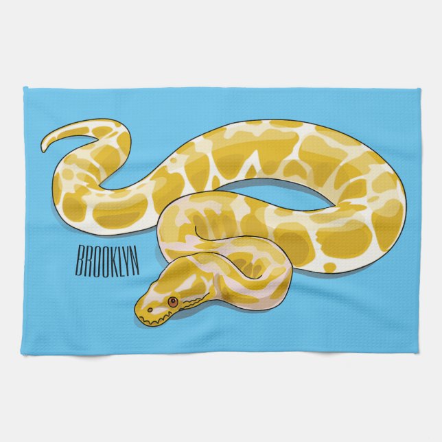Linge De Cuisine illustration de serpent python birman de dessin an (Horizontal)